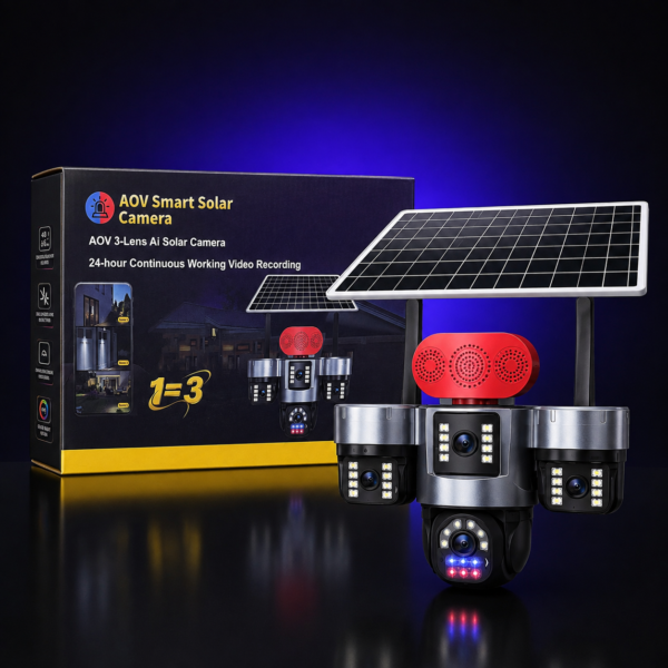 AOV 3-Lens AI Smart Solar Camera 6K