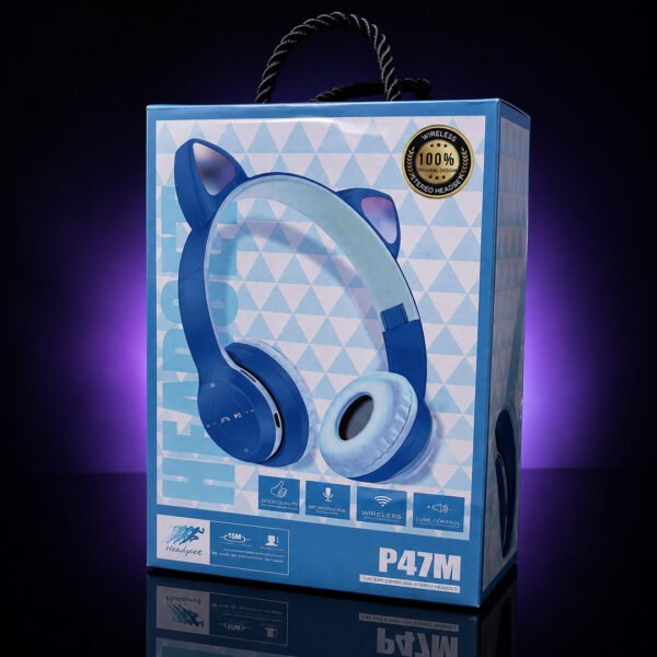 P47M Cat Ears Wireless Stereo Headset